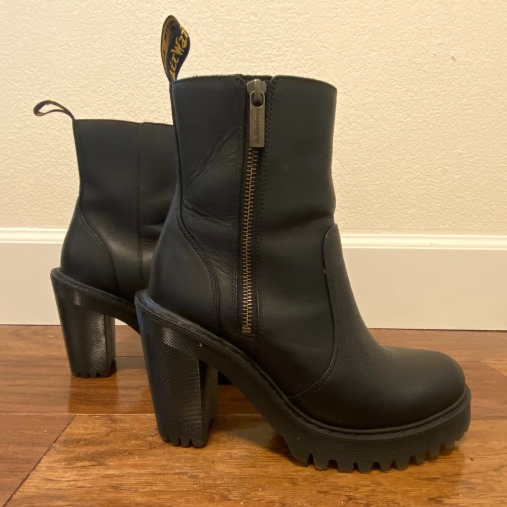 Sexy Leather Dr Martens Heeled Boots